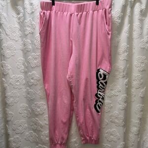 Forever 21 Barbie Pink Velour Joggers‎ Plus Size 2X Elastic Waist Lounge Pants